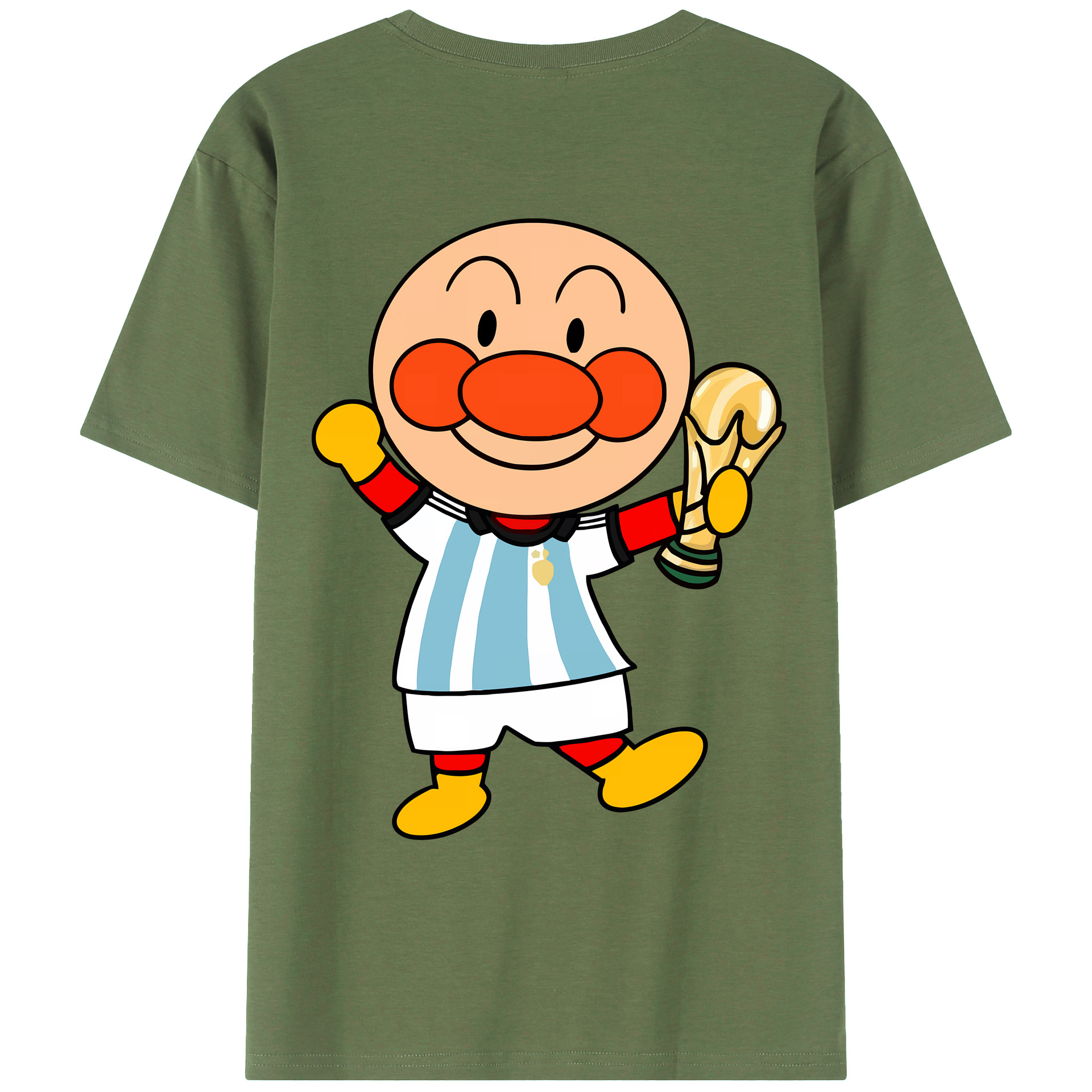 （画像用） アンパンマン Anpanman 綿100％ メンズ半袖Tシャツ（バックプリント） 通気性